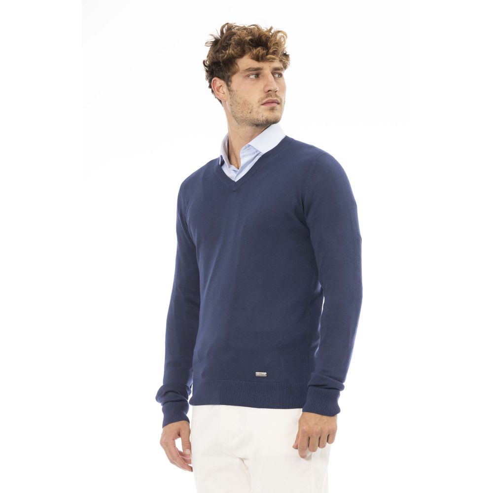 Baldinini Trend Blue Modal Sweater