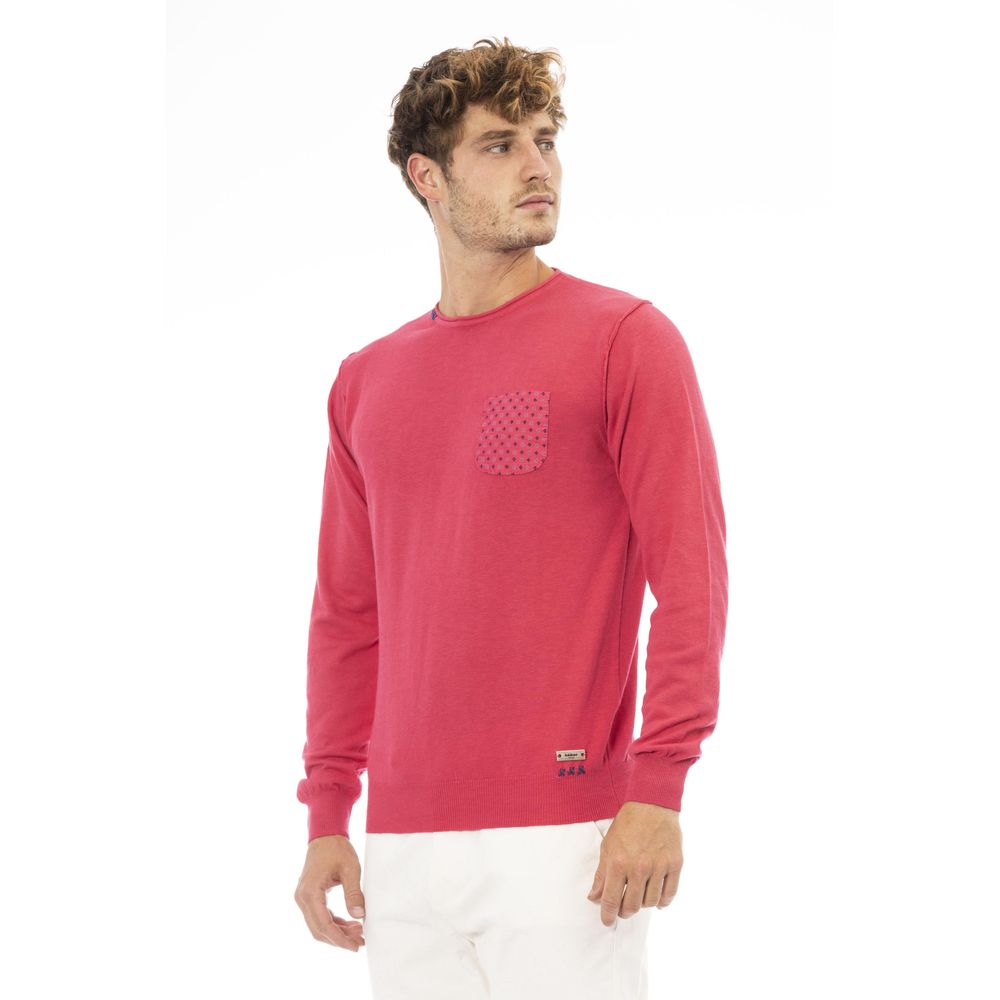 Baldinini Trend Red Cotton Sweater