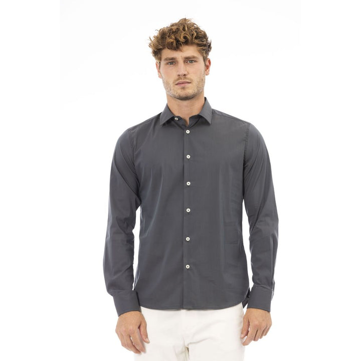 Baldinini Trend Gray Cotton Shirt