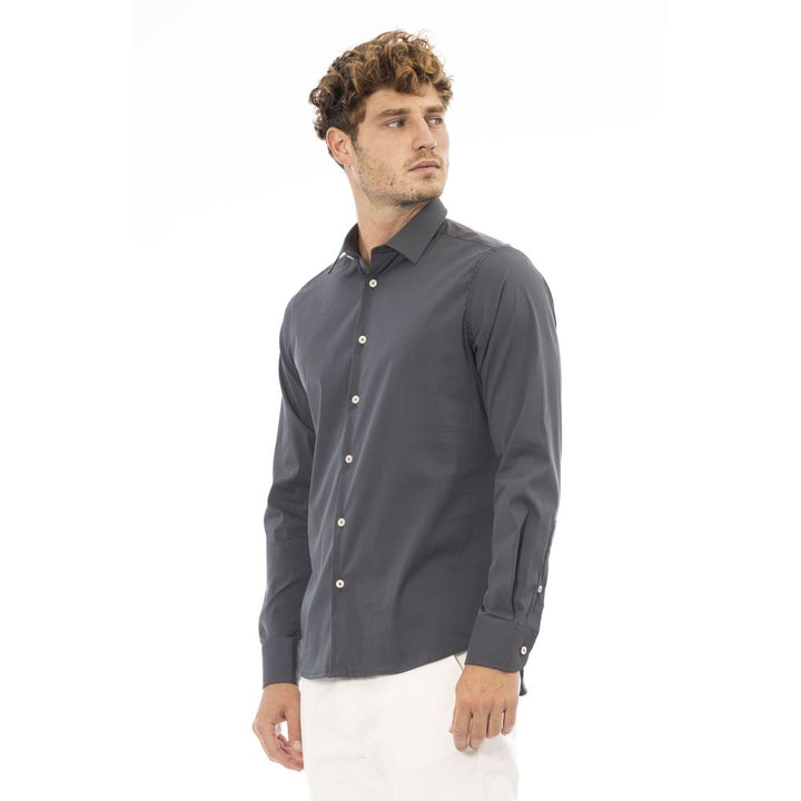 Baldinini Trend Gray Cotton Shirt