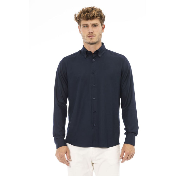 Baldinini Trend Blue Cotton Shirt