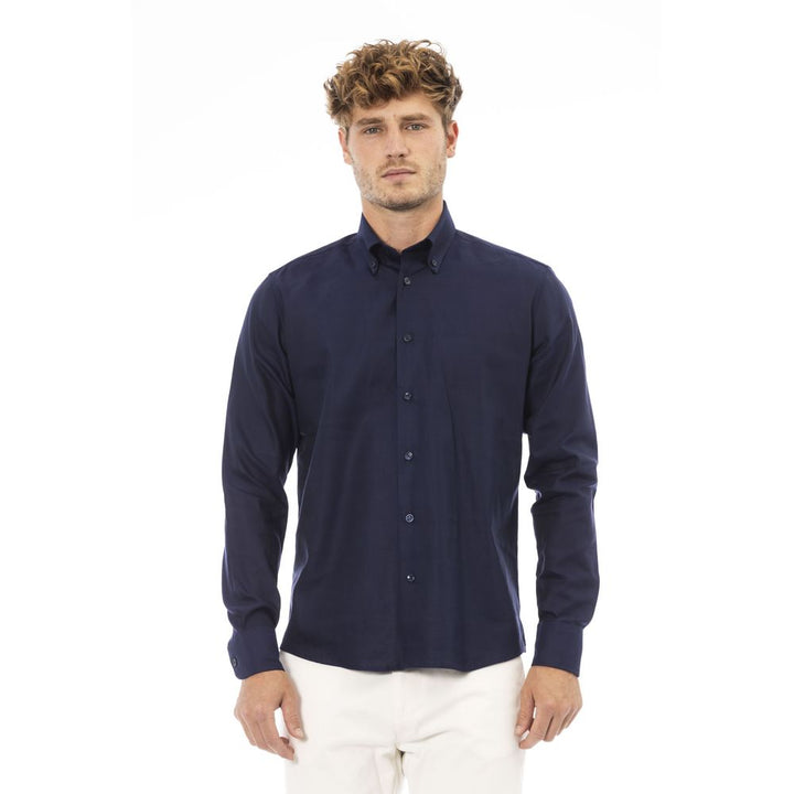 Baldinini Trend Blue Cotton Shirt