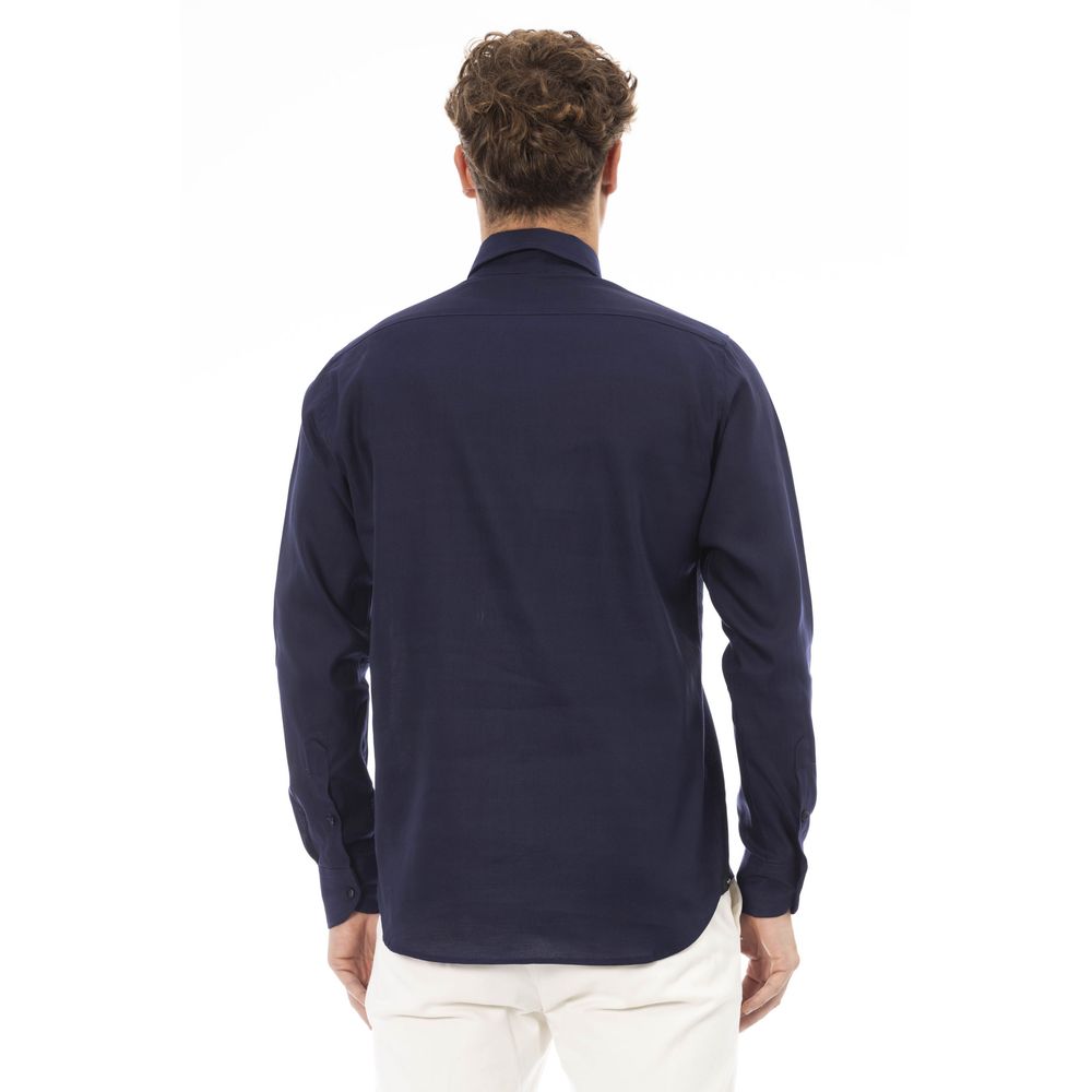 Baldinini Trend Blue Cotton Shirt