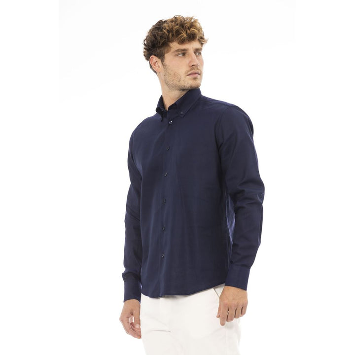 Baldinini Trend Blue Cotton Shirt