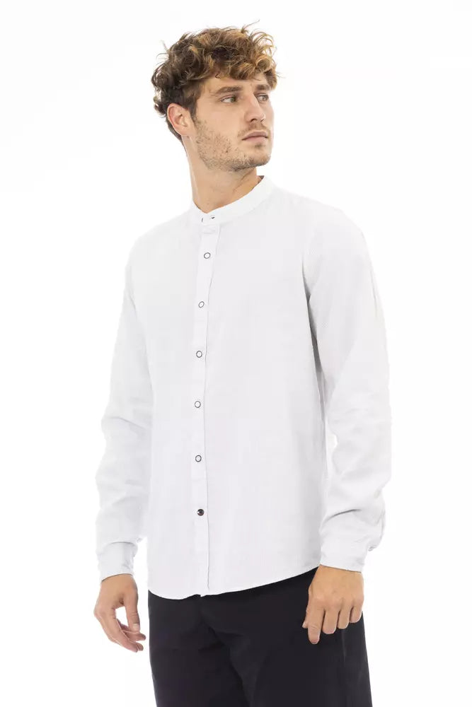 Baldinini Trend White Rayon Shirt