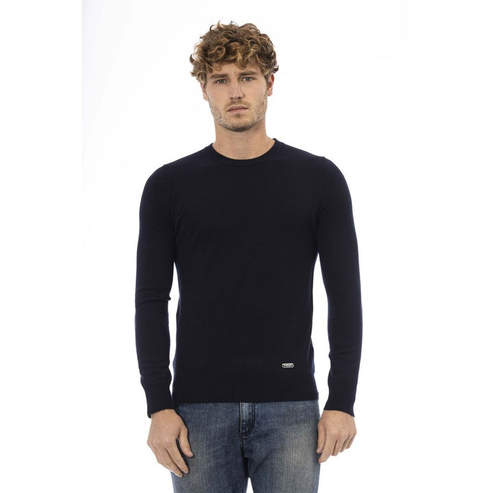 Baldinini Trend Blue Wool Sweater