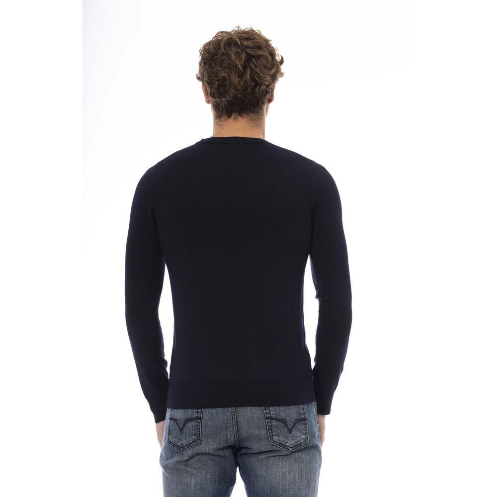 Baldinini Trend Blue Wool Sweater