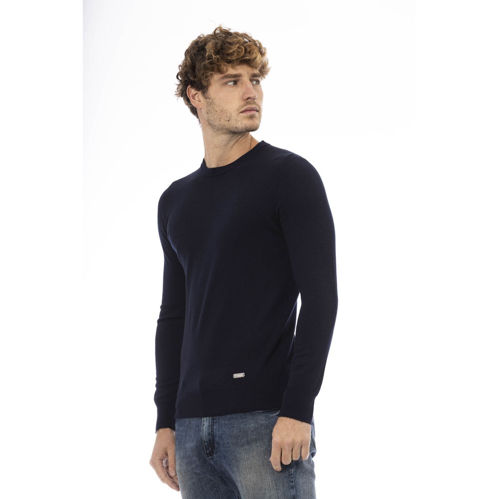 Baldinini Trend Blue Wool Sweater