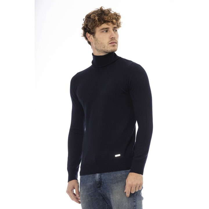 Baldinini Trend Blue Wool Sweater