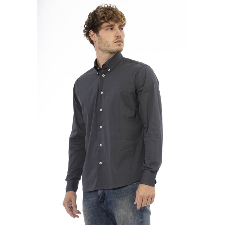 Baldinini Trend Gray Cotton Shirt