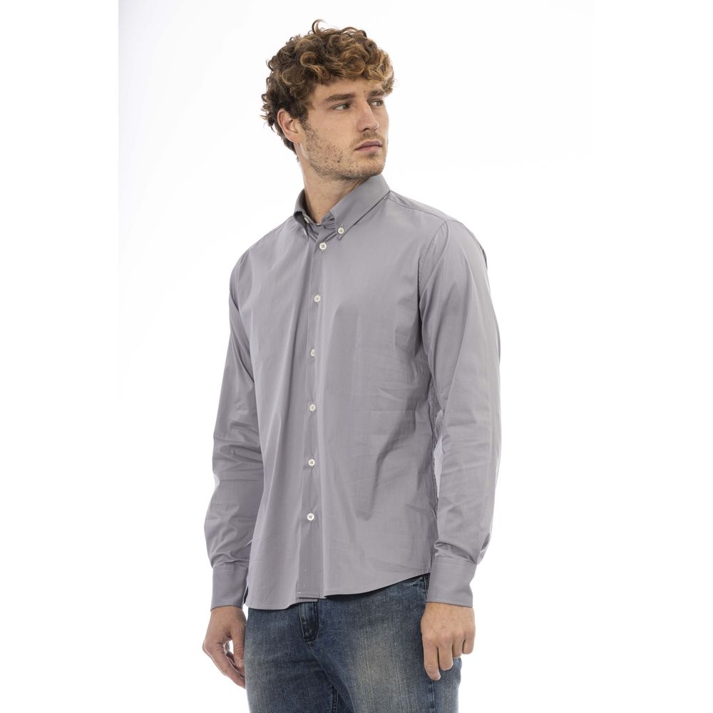 Baldinini Trend Gray Cotton Shirt