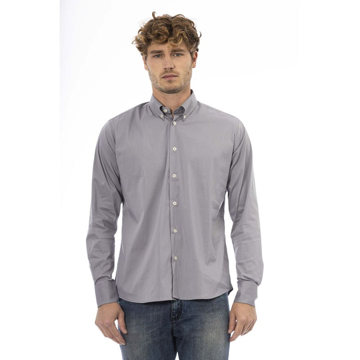 Baldinini Trend Gray Cotton Shirt