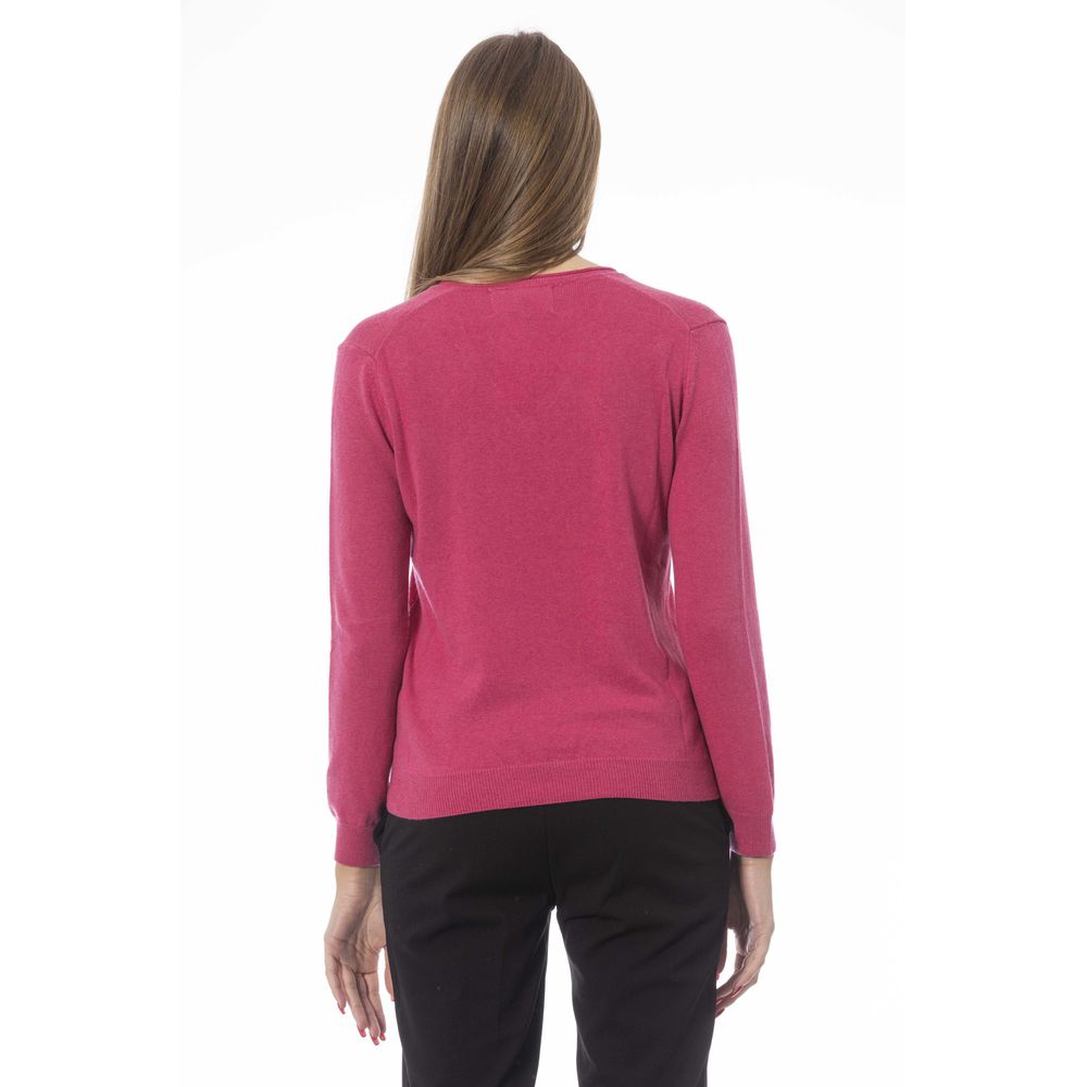 Baldinini Trend Fuchsia Polyamide Sweater