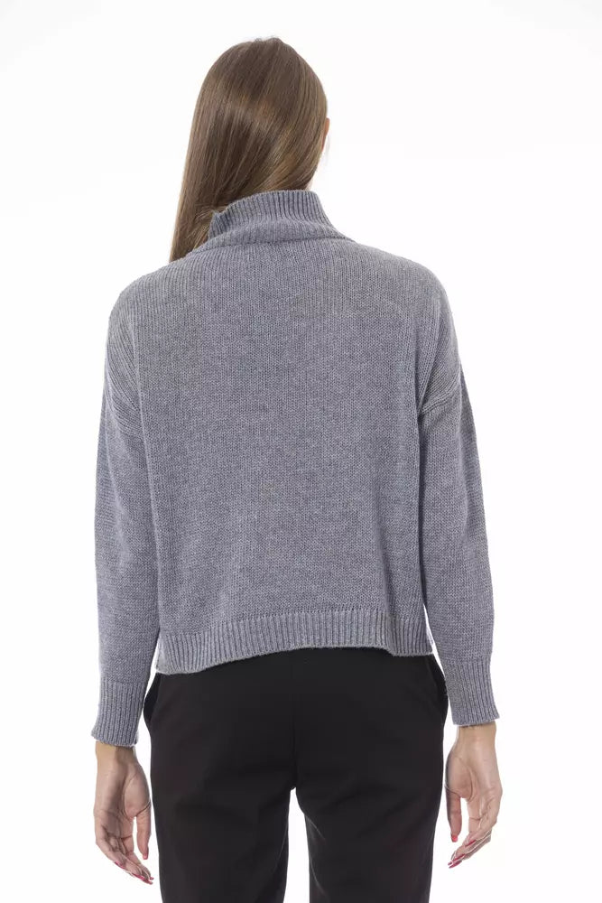 Baldinini Trend Gray Viscose Sweater