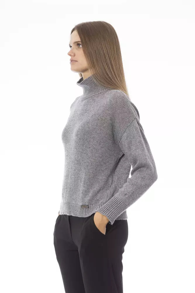 Baldinini Trend Gray Viscose Sweater