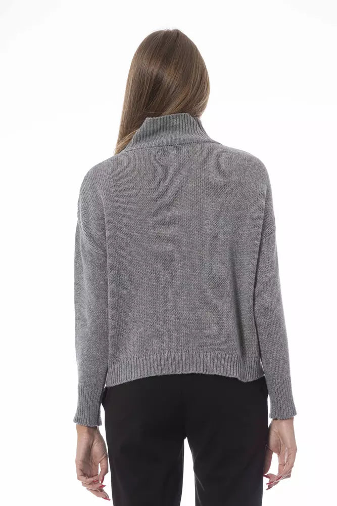 Baldinini Trend Gray Viscose Sweater