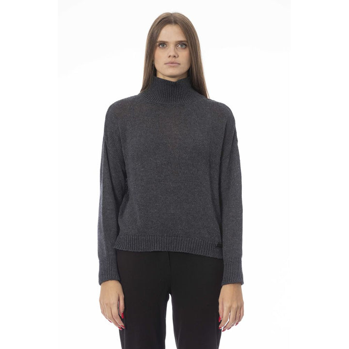 Baldinini Trend Gray Viscose Sweater