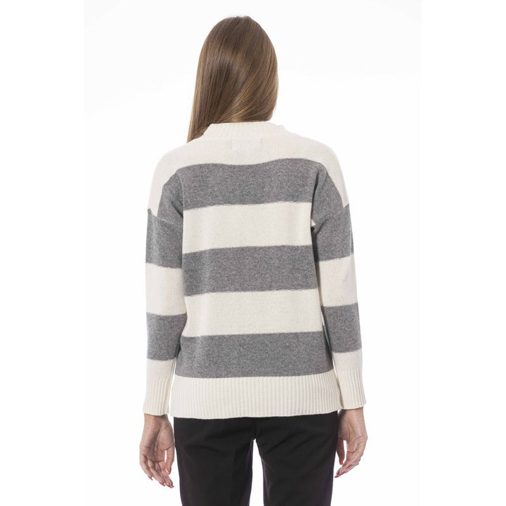 Baldinini Trend Gray Wool Sweater