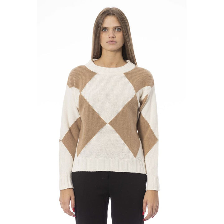 Baldinini Trend Beige Wool Sweater