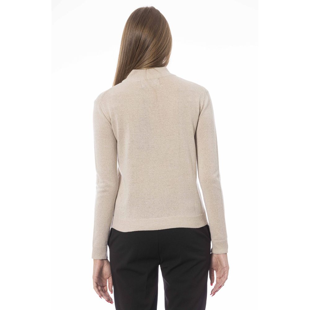 Baldinini Trend Beige Fabric Sweater