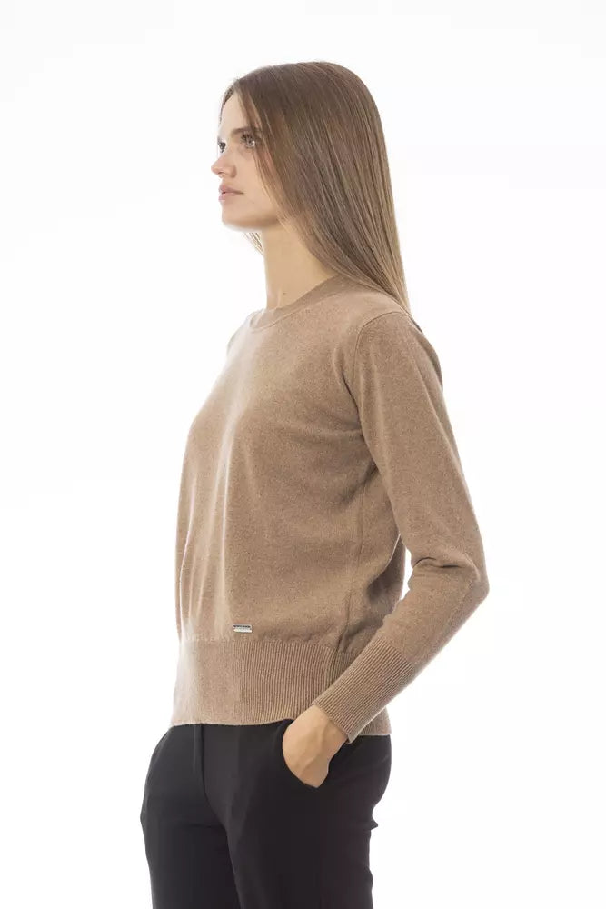 Baldinini Trend Beige Wool Sweater