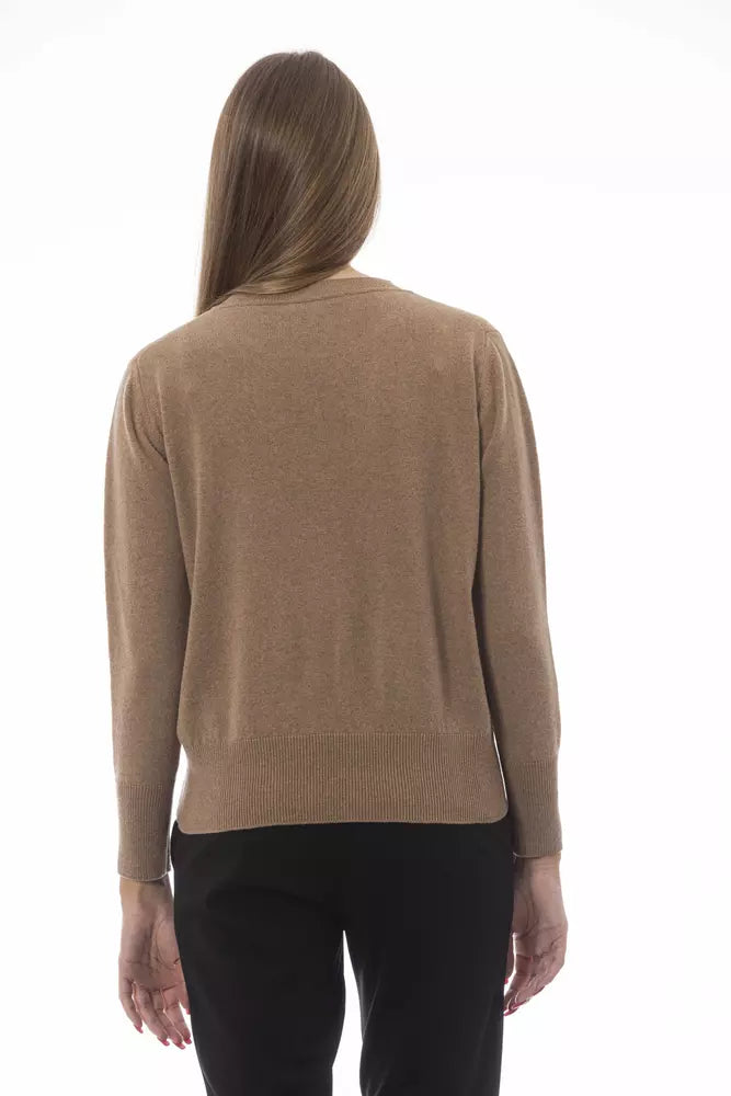 Baldinini Trend Beige Wool Sweater