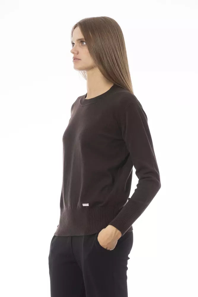 Baldinini Trend Brown Wool Sweater