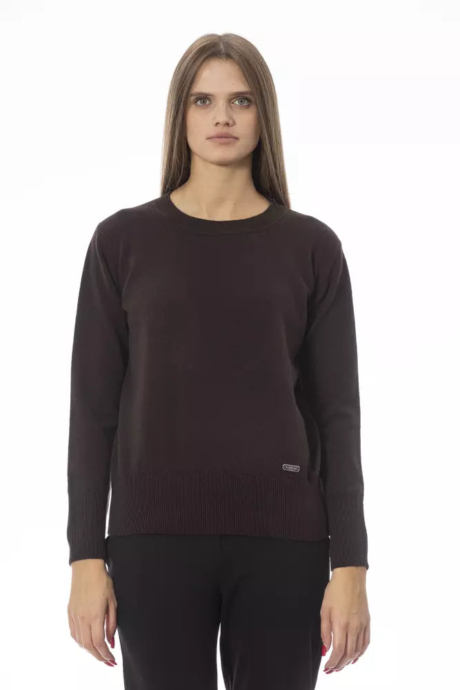 Baldinini Trend Brown Wool Sweater