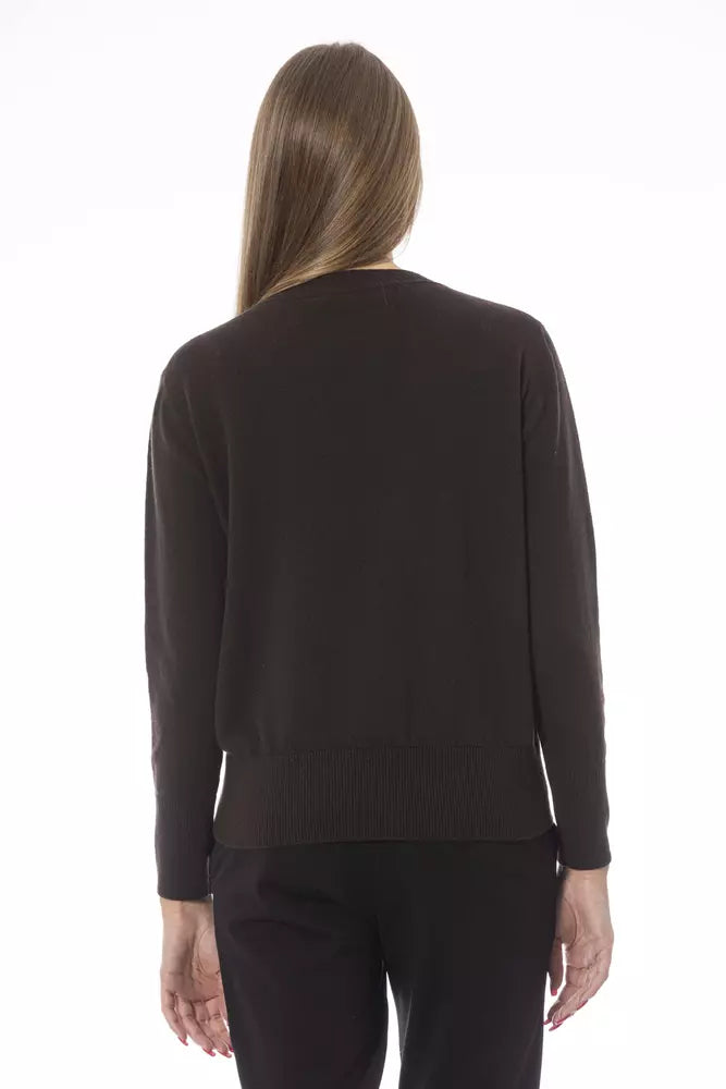 Baldinini Trend Brown Wool Sweater