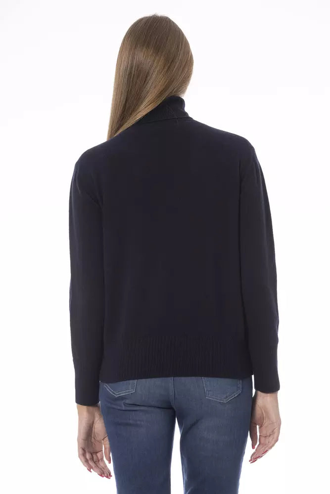 Baldinini Trend Blue Wool Sweater