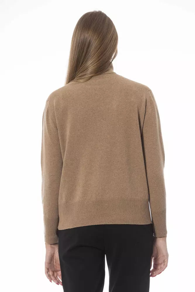 Baldinini Trend Beige Wool Sweater