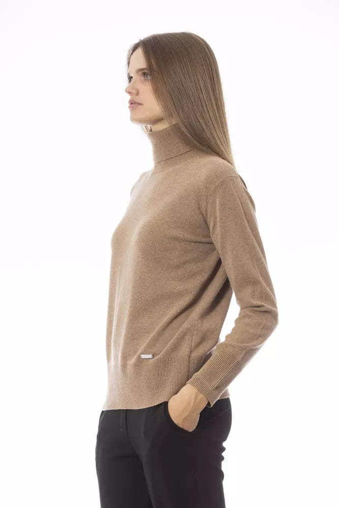 Baldinini Trend Beige Wool Sweater