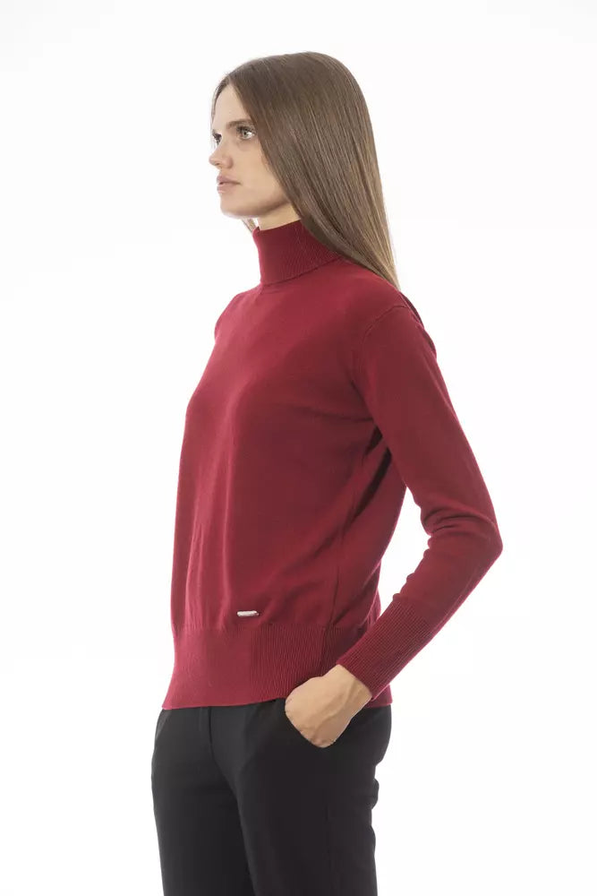 Baldinini Trend Red Wool Sweater