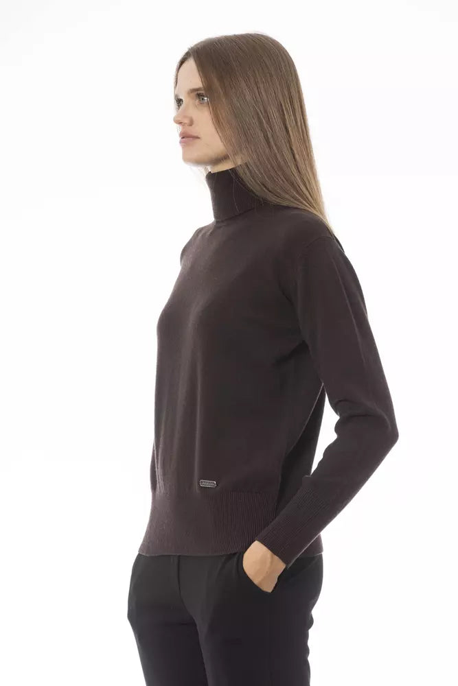 Baldinini Trend Brown Wool Sweater