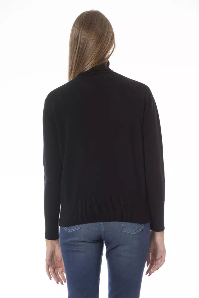 Baldinini Trend Black Wool Sweater