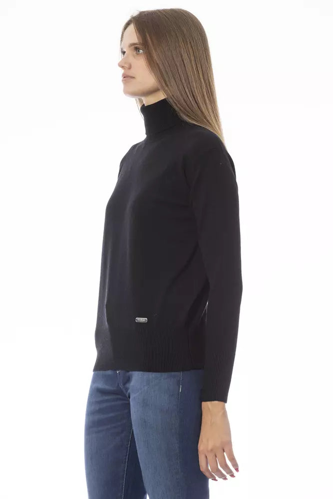 Baldinini Trend Black Wool Sweater