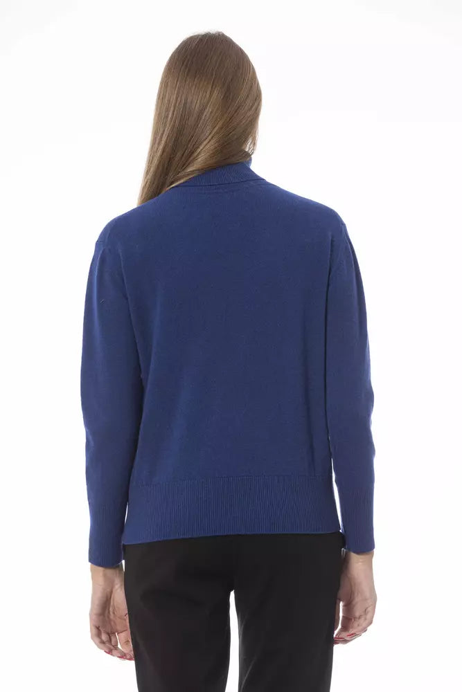 Baldinini Trend Blue Wool Sweater