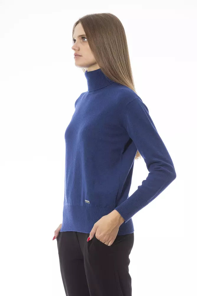 Baldinini Trend Blue Wool Sweater