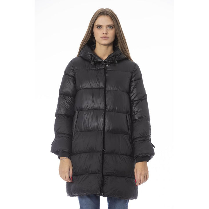 Baldinini Trend Black Nylon Jackets & Coat