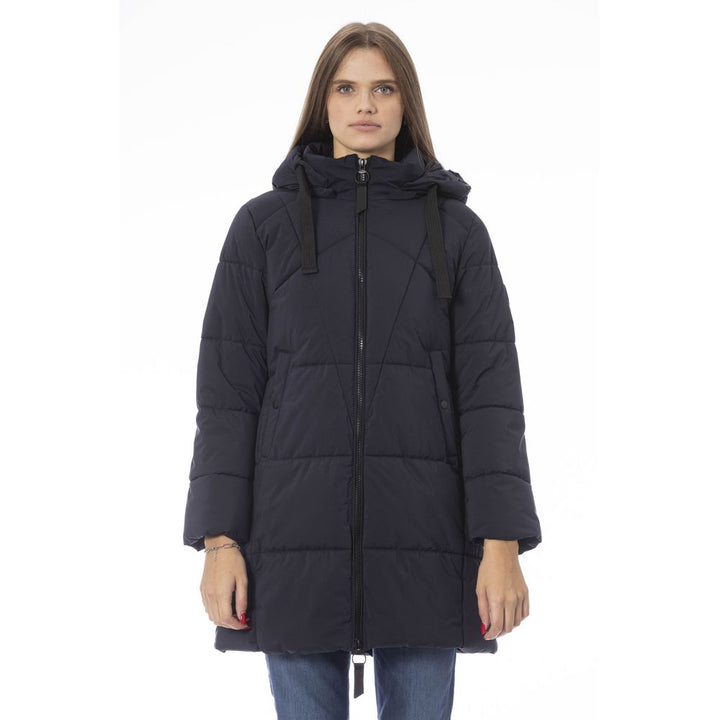 Baldinini Trend Blue Polyester Jackets & Coat