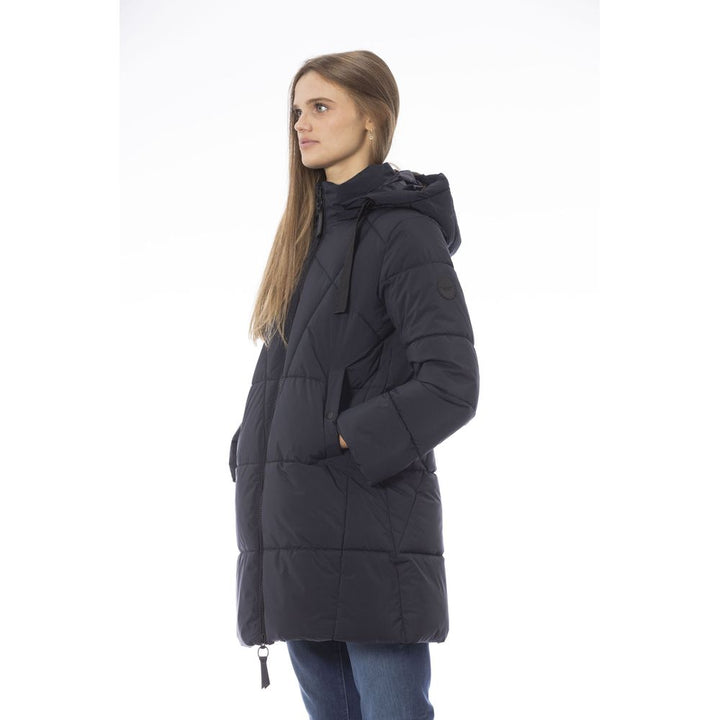 Baldinini Trend Blue Polyester Jackets & Coat