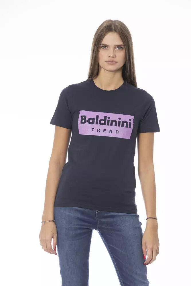 Baldinini Trend Blue Cotton Tops & T-Shirt