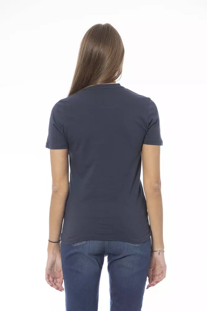 Baldinini Trend Blue Cotton Tops & T-Shirt