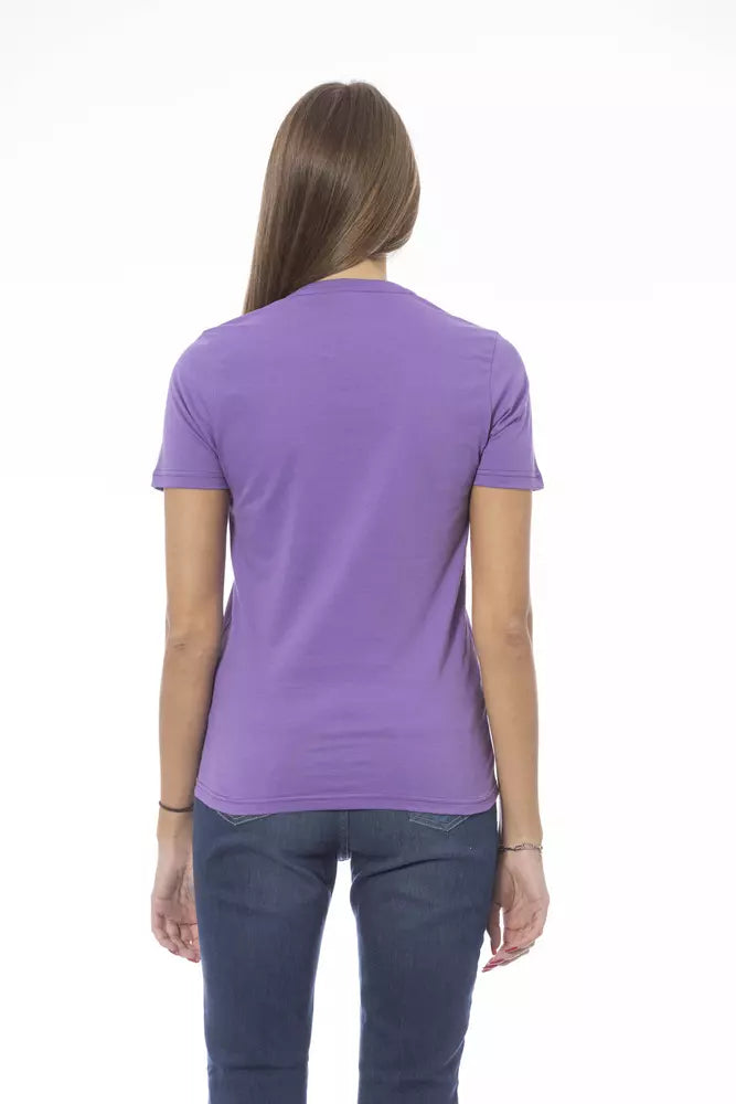 Baldinini Trend Purple Cotton Tops & T-Shirt