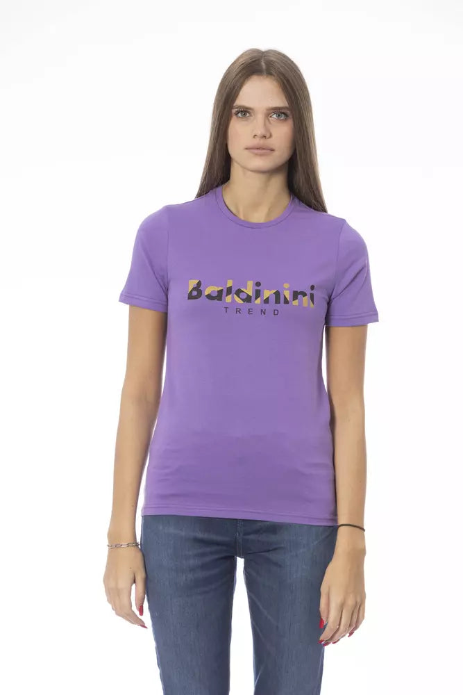 Baldinini Trend Purple Cotton Tops & T-Shirt