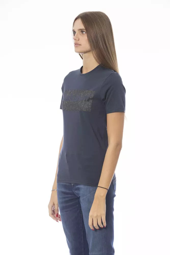 Baldinini Trend Blue Cotton Tops & T-Shirt