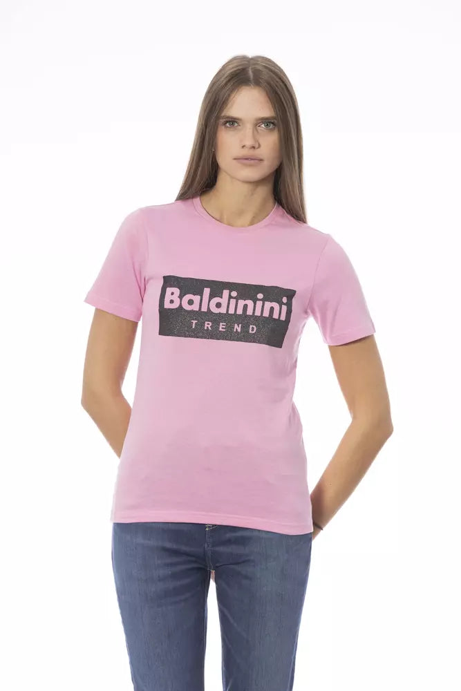 Baldinini Trend Pink Cotton Tops & T-Shirt