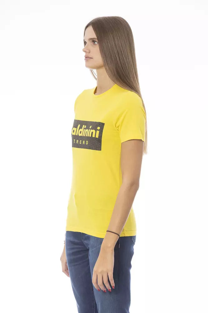 Baldinini Trend Yellow Cotton Tops & T-Shirt