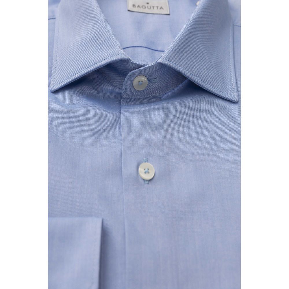 Bagutta Light Blue Cotton Shirt