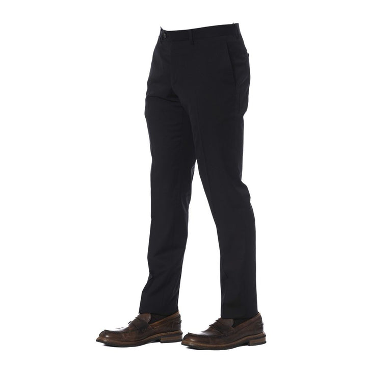 Trussardi Black Virgin Wool Jeans & Pant